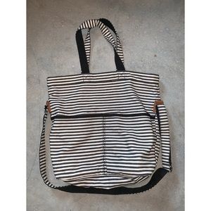 Thirty-One Retro Metro Foldover Purse Twill Stripe